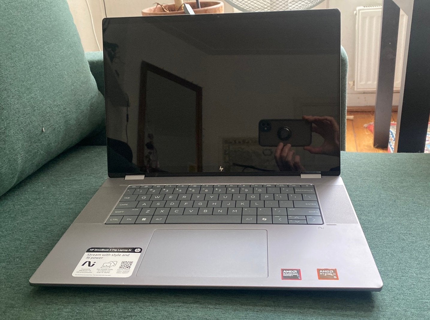 HP OmniBook X Flip 2-in-1 Laptop Next Gen AI 16-ar0013dx, Ophalen, 2 tot 3 Ghz, Met touchscreen, Zo goed als nieuw