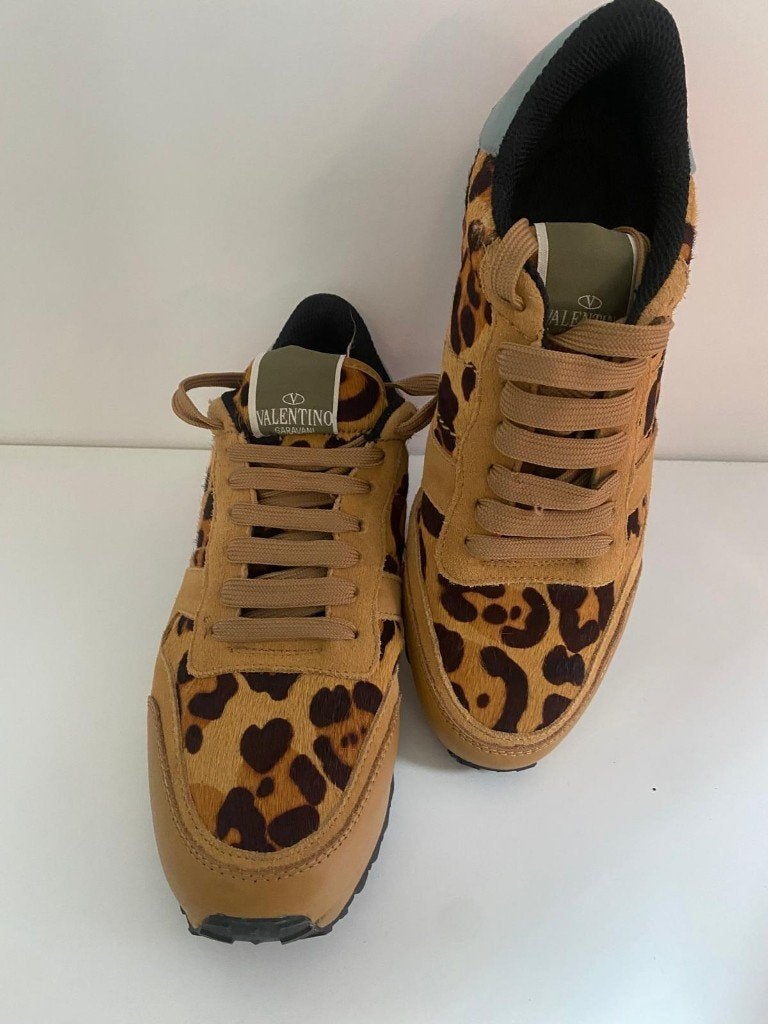 sneakers Valentino Luipaard print 39, Bruin, Ophalen of Verzenden, Valentino, Sneakers of Gympen