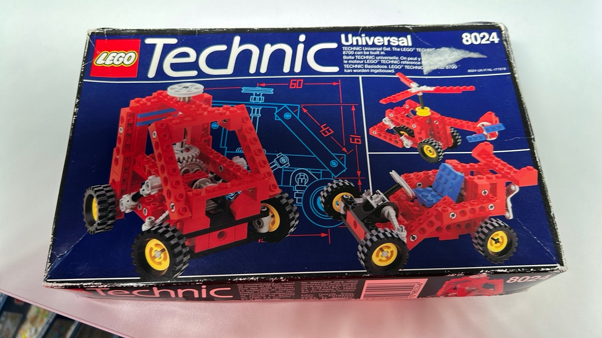 Lego technic vintage universal 8024, Gebruikt, Lego, Inclusief instructies, Ophalen of Verzenden