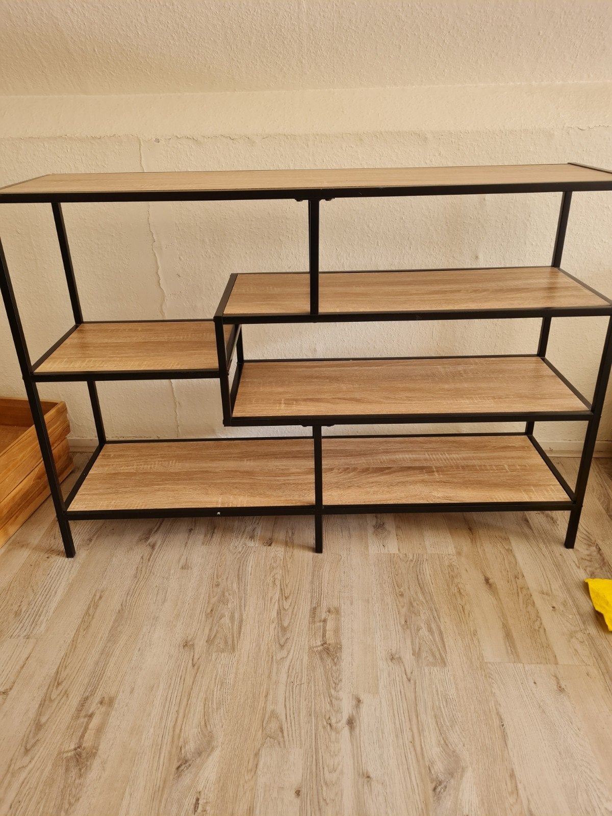 Houten en metalen dressoir/opbergrek/wandkast, Ophalen, Gebruikt