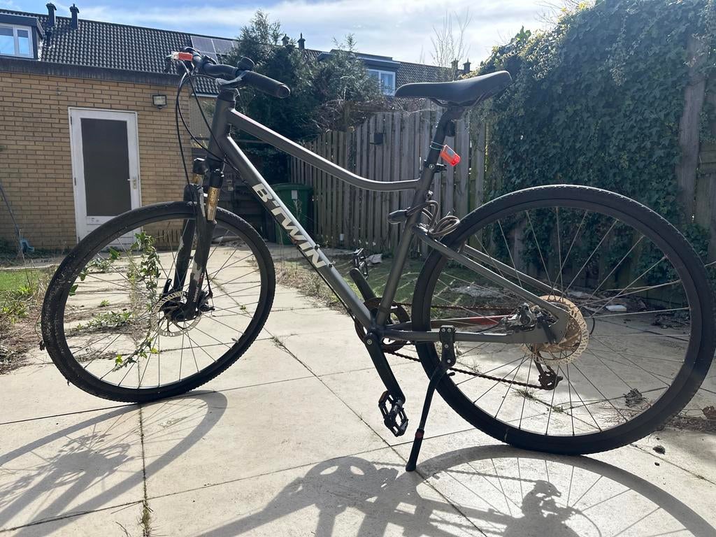 Btwin Riverside 500 hybride fiets – Gemiddelde staat, Gebruikt, Versnellingen, 49 tot 53 cm, Ophalen