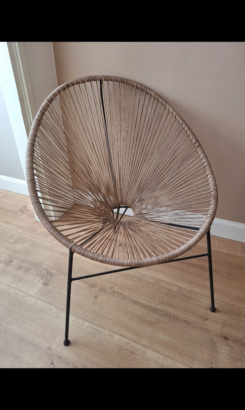 Twee design tuinstoelen 'Spaghetti', Ophalen, Zo goed als nieuw, Kunststof