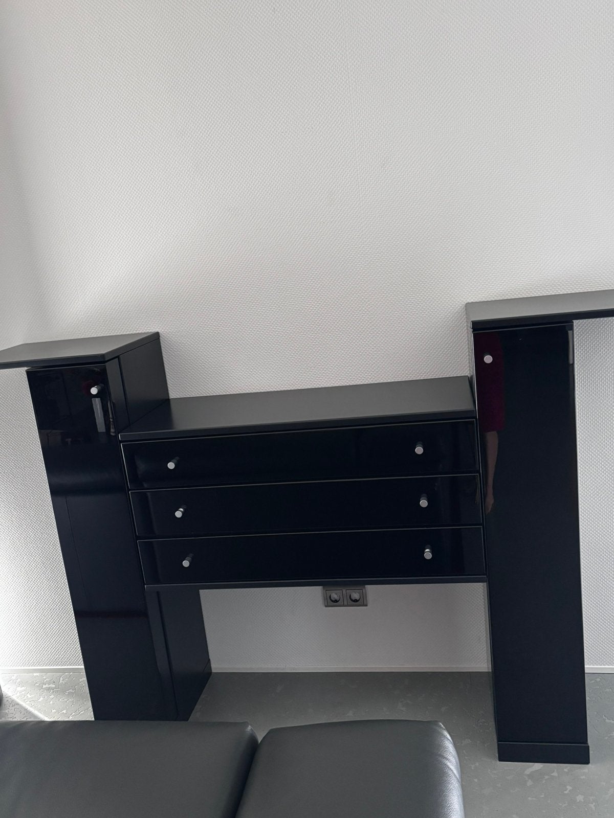 Rolfbenz zwart hoogglans kast, Ophalen, Overige materialen, ., 100 tot 150 cm
