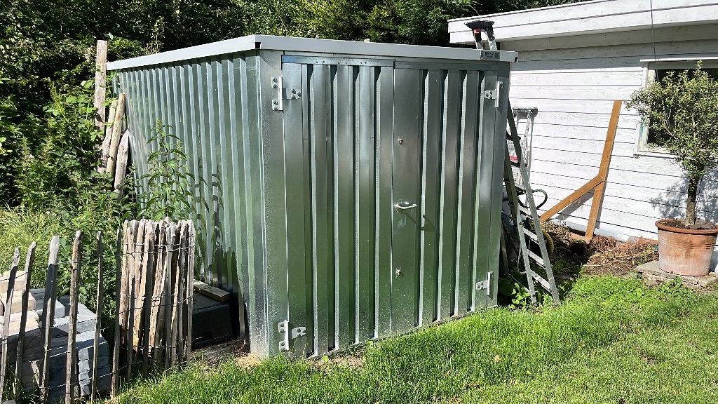 Container  zelfbouw 4 x 2 meter, Tuin en Terras, Ophalen, Zo goed als nieuw, Metaal, Containerberging