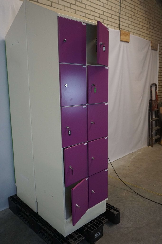Lockerkast lockers lockerkasten met munstslot, Gebruikt, Niet ingevuld, Niet ingevuld, Ophalen