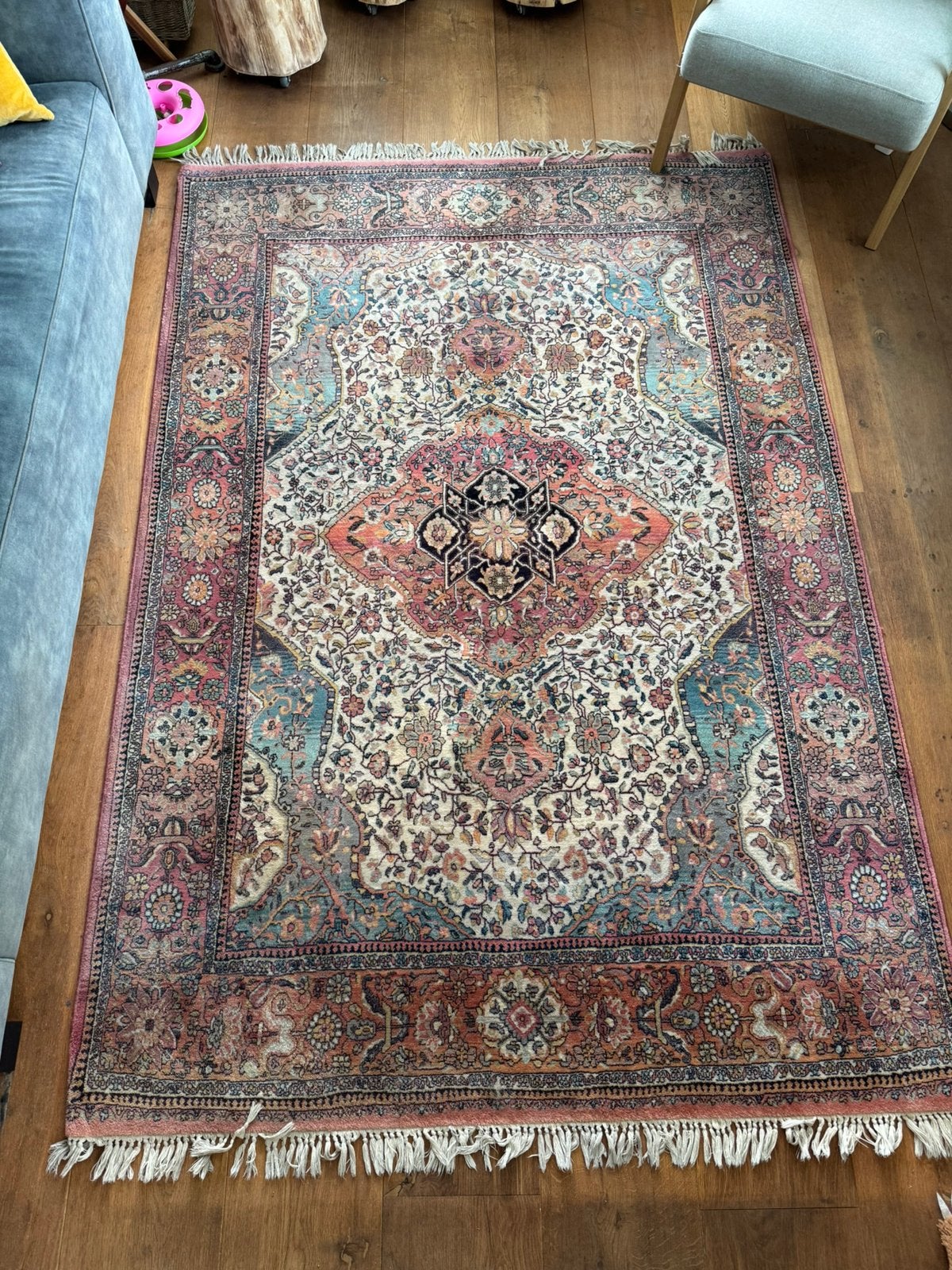 Vintage wollen Perzisch stijl tapijt, Huis en Inrichting, Stoffering | Tapijten en Kleden, Ophalen, Gebruikt, 150 tot 200 cm, 200 cm of meer