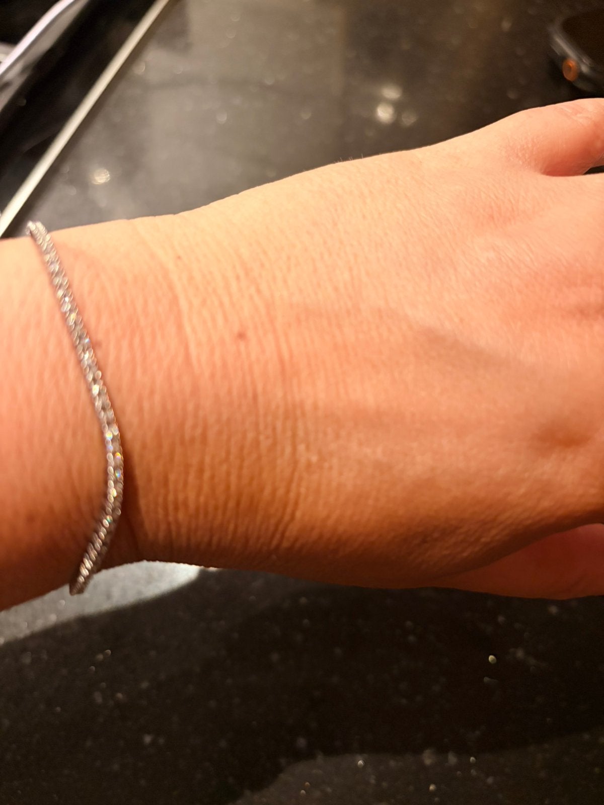 Diamond tennis bracelet, Ophalen of Verzenden, Zo goed als nieuw, Wit, Goud
