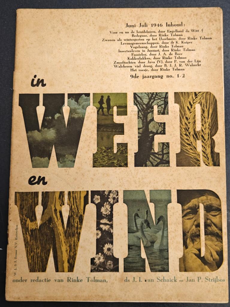In Weer en Wind - Juni-Juli 1946 (9e jaargang nr. 1-2), Boeken, Ophalen of Verzenden, Gelezen, Wetenschap en Natuur