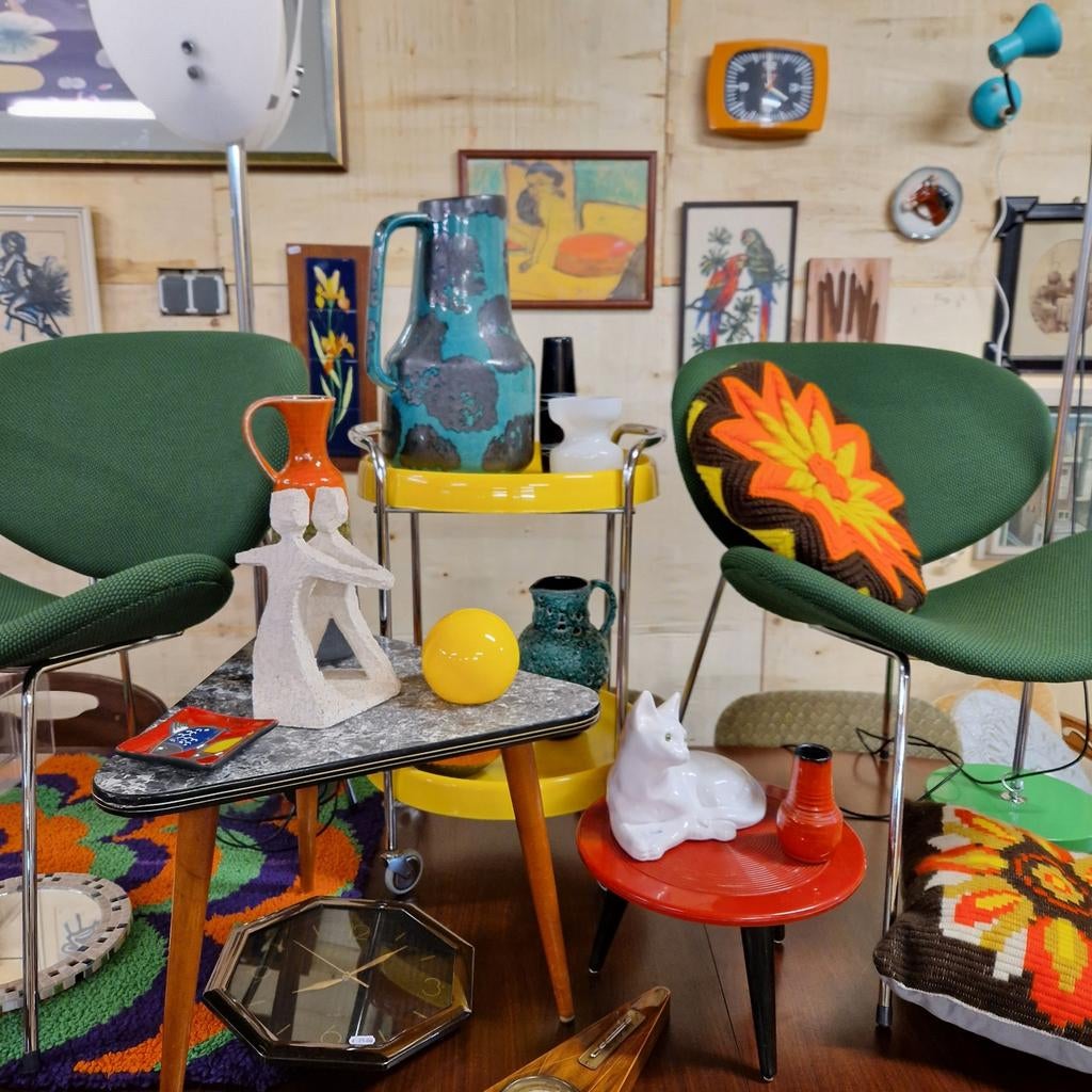 Elke vrijdag o p e n  Vintage , design fauteuil dressoir, Verzamelen, Retro, Ophalen of Verzenden, Huis en Inrichting