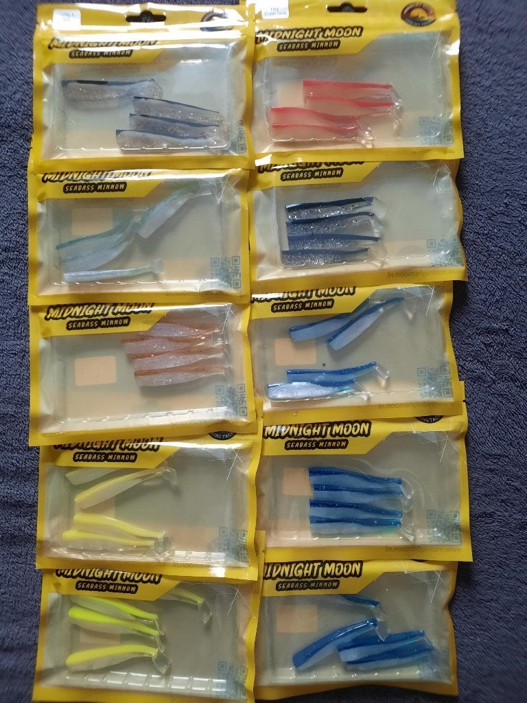 10x Midnight moon seabass minnow, Ophalen of Verzenden, Nieuw, Overige typen