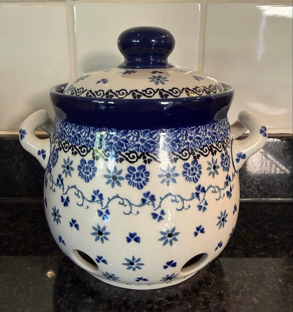 Bunzlau Knoflookpot CA-179, Huis en Inrichting, Keramiek, Overige typen, Ophalen of Verzenden, Zo goed als nieuw