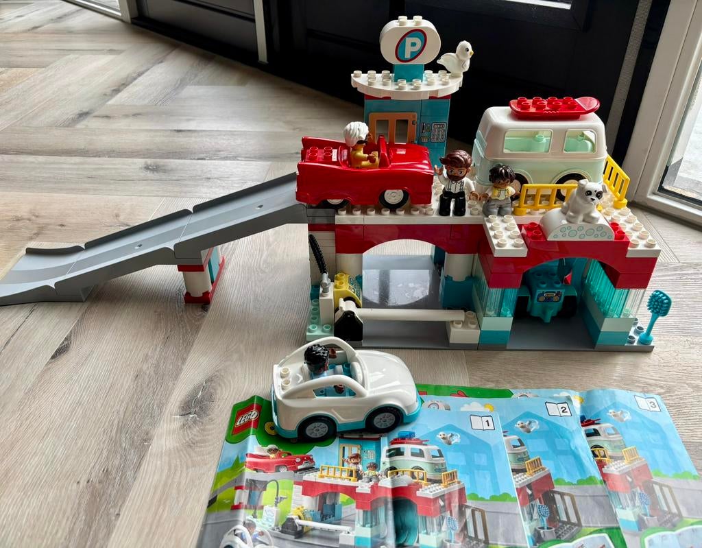 Duplo set incl. Parkeergarage en wasstraat #10948, Gebruikt, Ophalen of Verzenden, Duplo, Compleet
