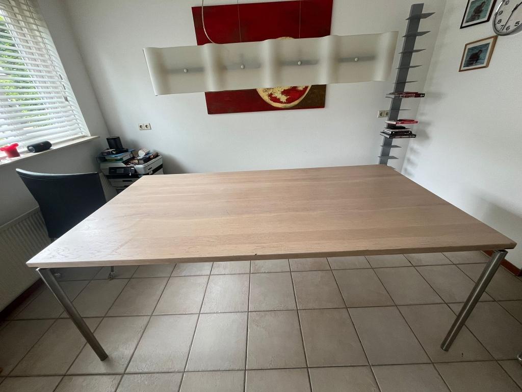 eetkamer tafel Hans Daalder, Ophalen, Gebruikt, Eikenhout, 200 cm of meer