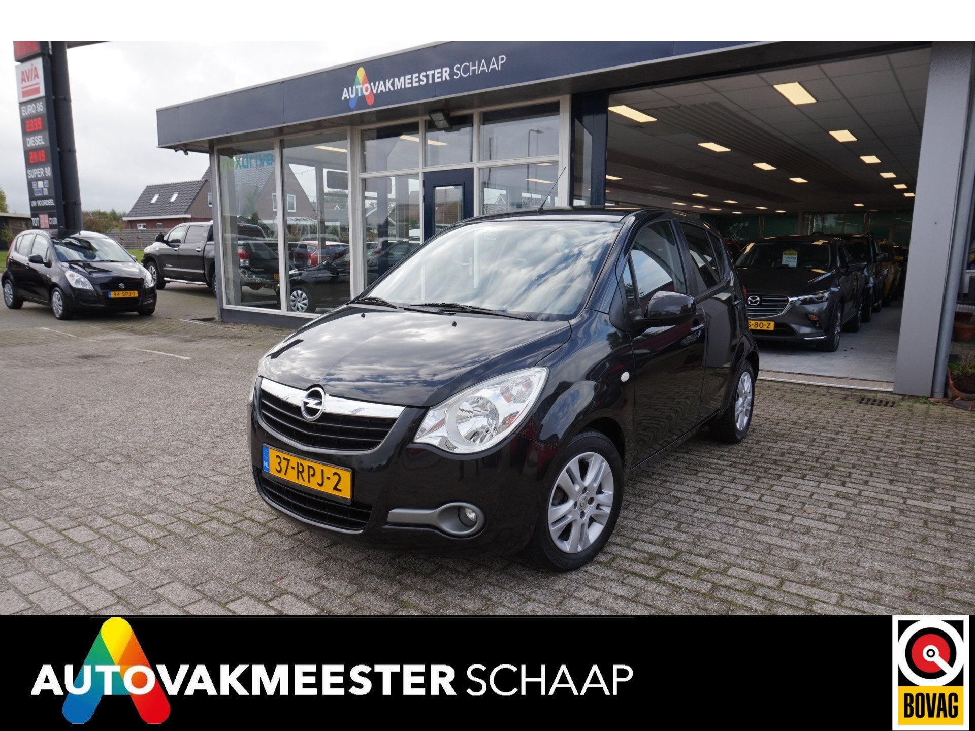 Opel Agila 1.2 Edition , trekh , 75dkm Incl nw apk/beurt & 6, Auto's, Stof, 4 cilinders, Zwart, Origineel Nederlands