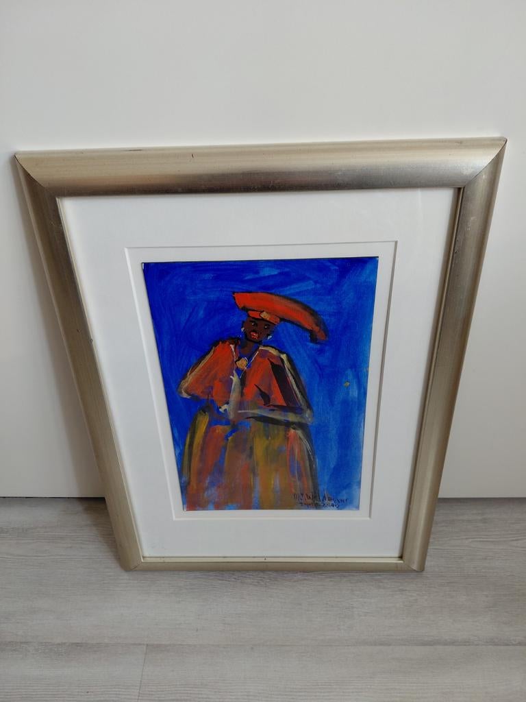 Schilderij maya wildevuur afm 37x49, Ophalen of Verzenden