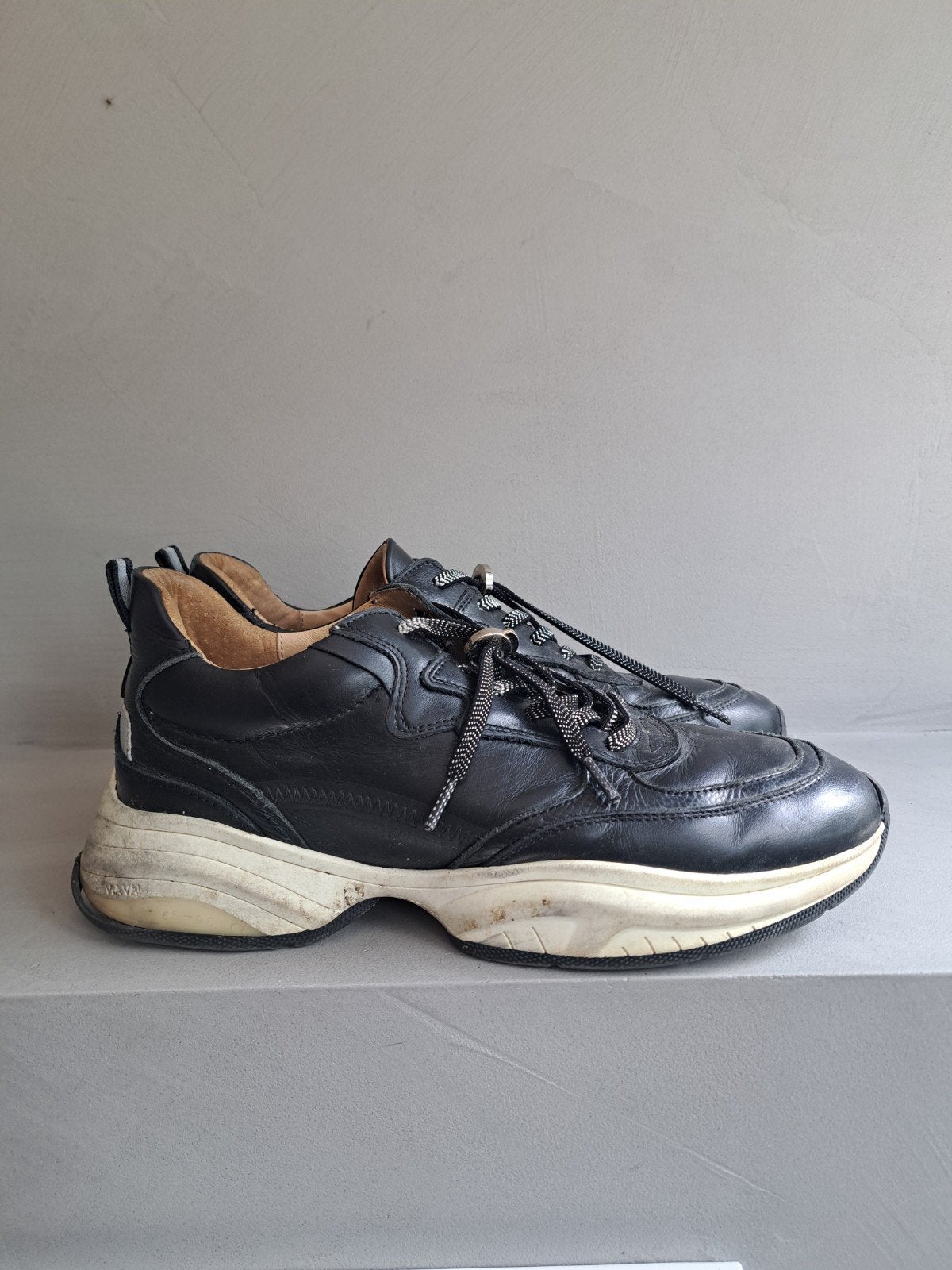Via Vai Zwarte leren sneakers maat 39, Via Vai, Zwart, Ophalen of Verzenden, Sneakers of Gympen