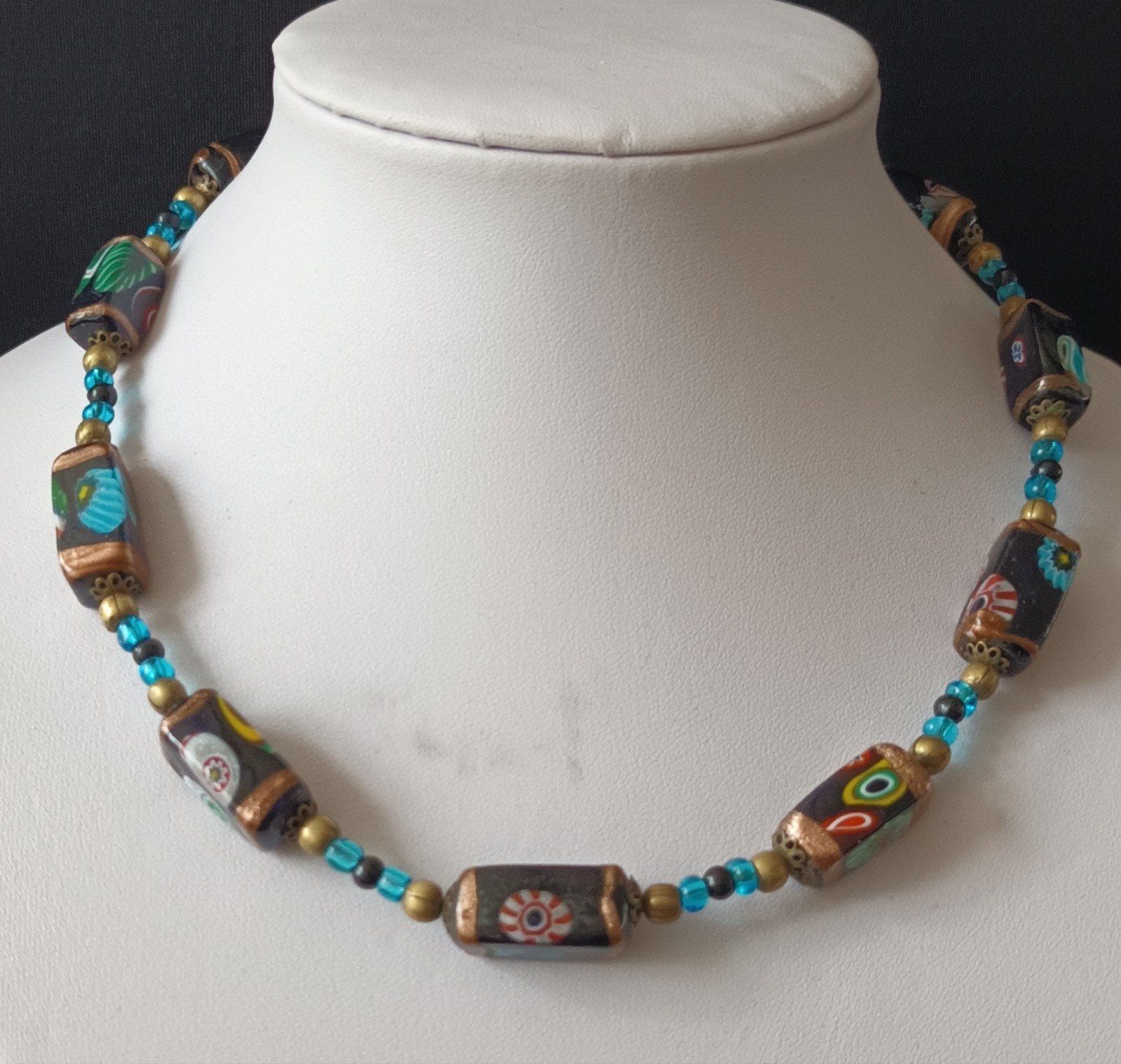 Ketting met Murano/ Venetiaans glaskralen, Ophalen of Verzenden, Overige materialen, Ketting