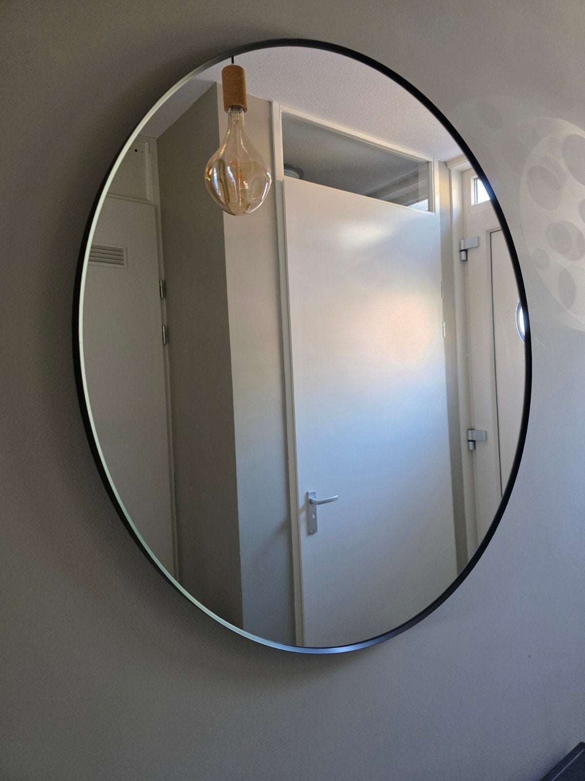 Spiegel ikea lindbyn, Ophalen, Rond, Zo goed als nieuw, 75 tot 100 cm