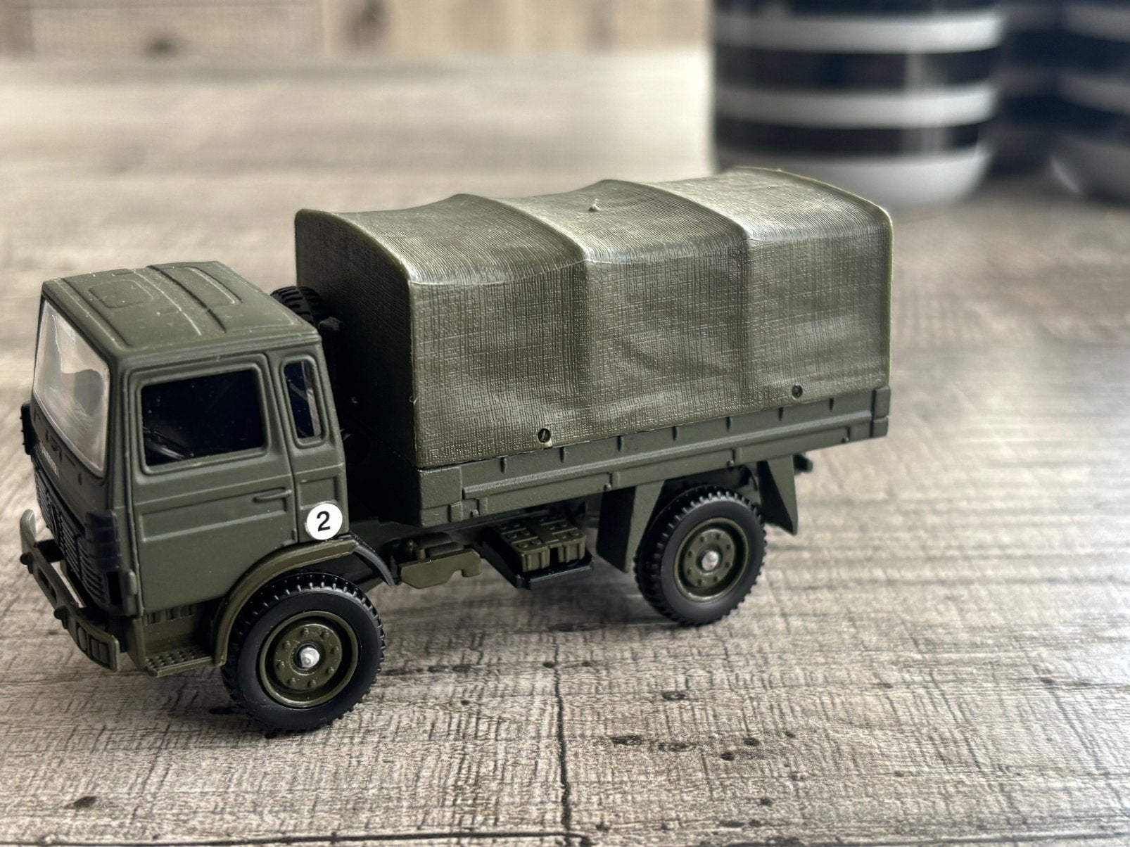 RENAULT C BAKWAGEN + HUIF LEGERUITVOERING SOLIDO 1:55, Ophalen of Verzenden, Zo goed als nieuw, Bus of Vrachtwagen, Overige merken