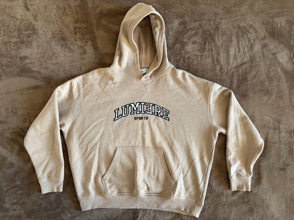 Lumi3re Sportif Hoodie Ecru M, Ophalen, Zo goed als nieuw, Maat 48/50 (M), Beige
