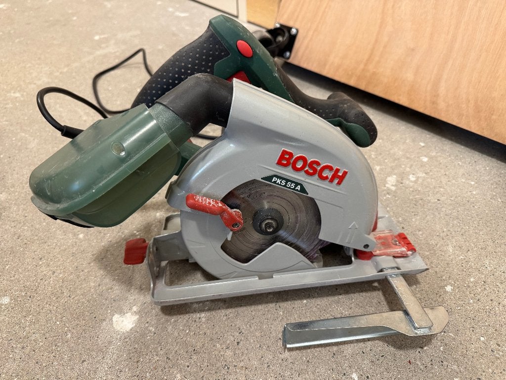 Hand cirkelzaag Bosch PKS55, Ophalen, Gebruikt, Cirkelzaag, 1200 watt of meer