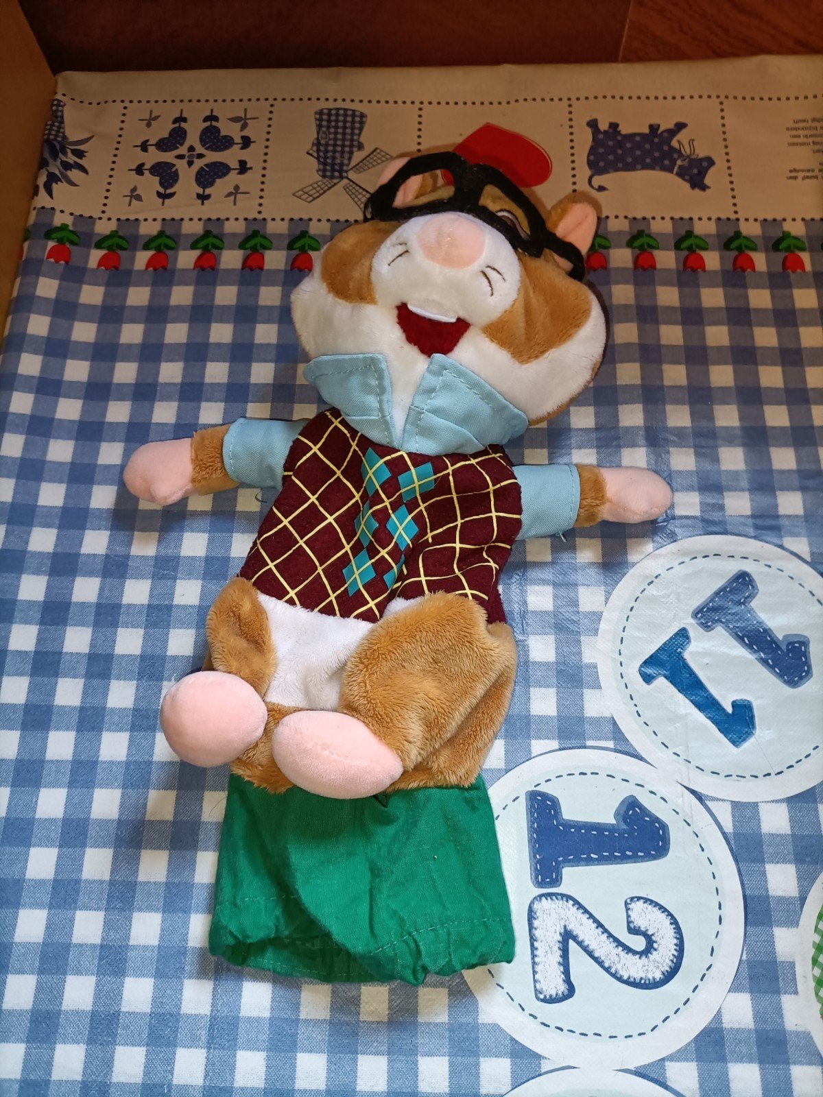 AH hamster poppenkast pop student handpop, Ophalen of Verzenden, Zo goed als nieuw, Overige typen