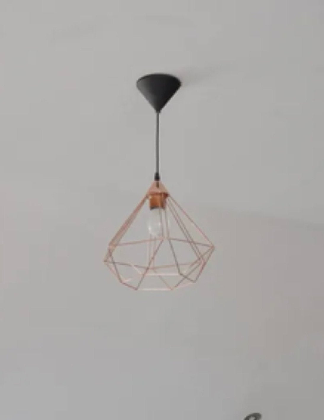 Koperkleurige geometrische lampenkap (zonder ophangsysteem), Zo goed als nieuw, Overige vormen, Goud, Ophalen