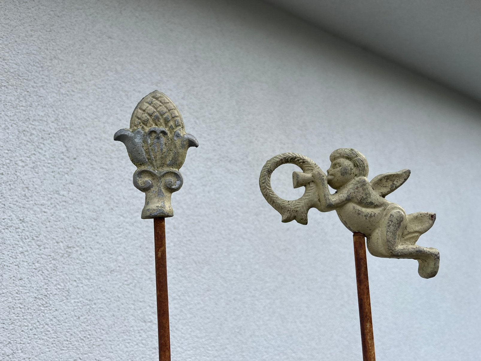 Set 2 plantenstekers • gietijzer • vintage • mooi, Ophalen
