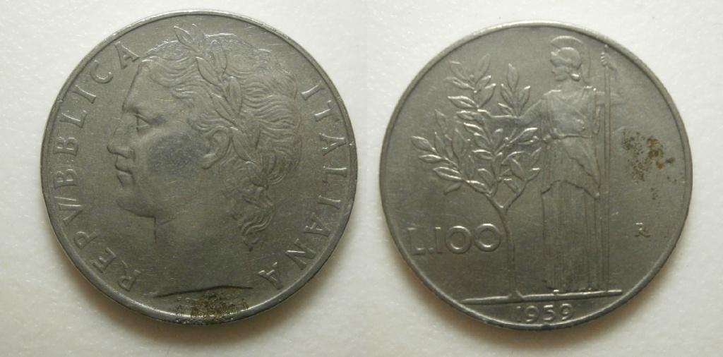 PD31263 Italië 100 Lire 1959, Ophalen of Verzenden, Italië