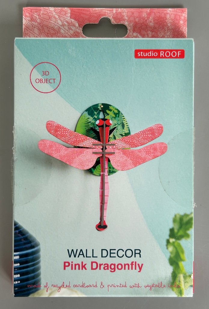 Studio ROOF 3D muurdecoratie blue dragonfly Nieuw, Wandsculptuur, Meerkleurig, Nieuw, Ophalen of Verzenden