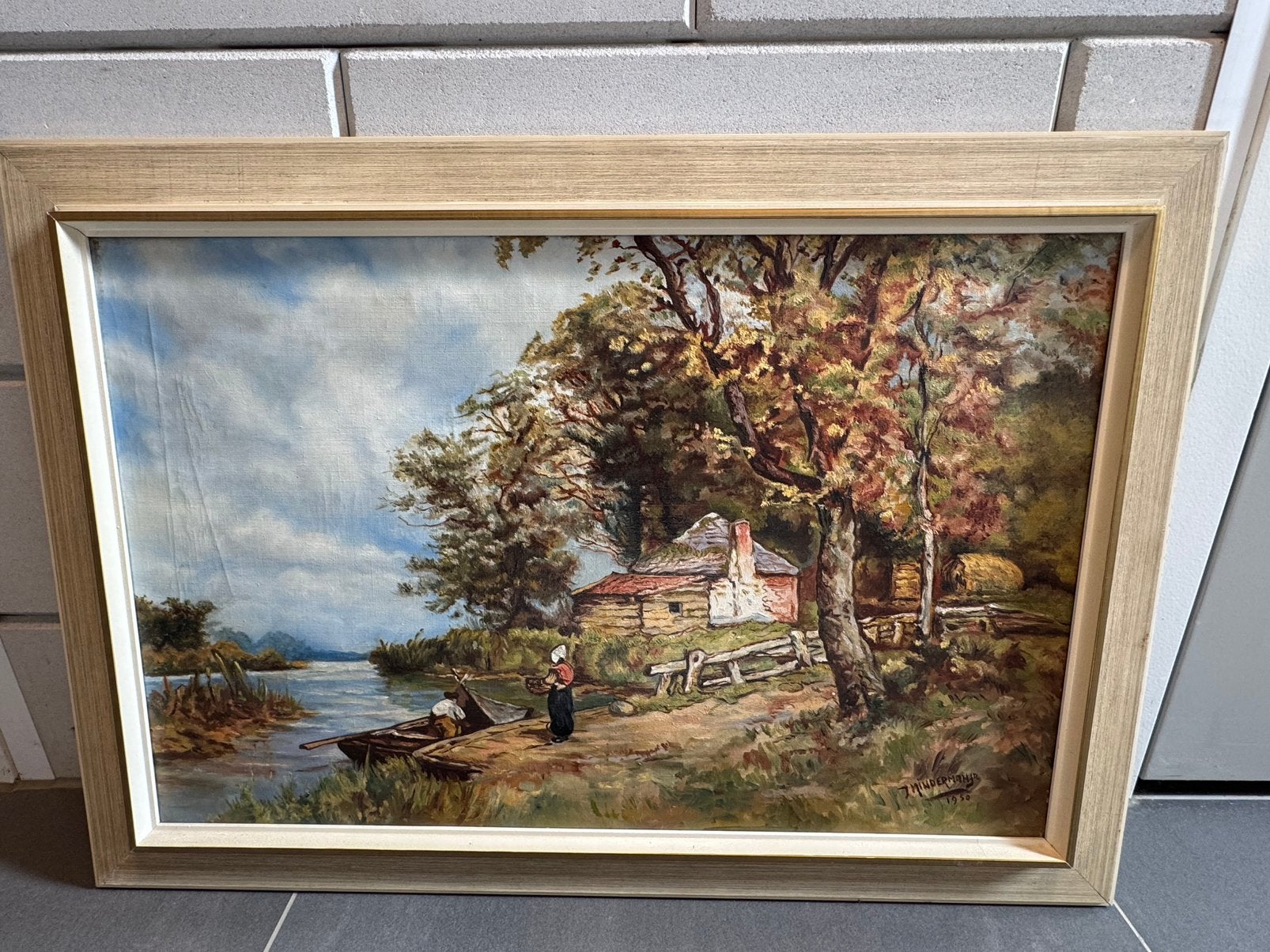 Schilderij inclusief lijst te koop, Overige ondergronden, Stilleven, Ophalen of Verzenden, Olieverf