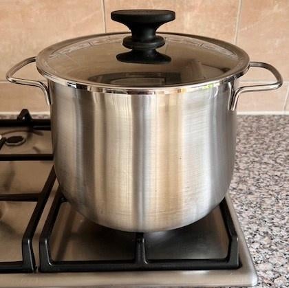 Roestvrijstalen RVS Tefal kookpan pan met deksel 10 ltr, Kookpan of Snelkookpan, Inductieplaat, Ophalen of Verzenden, Zo goed als nieuw