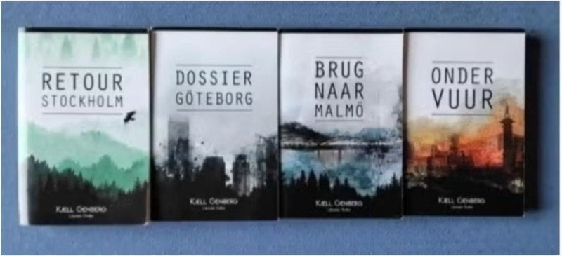 Complete thriller serie van Kjell Genberg 1-4, Ophalen, Scandinavië, Zo goed als nieuw, Kjell Genberg