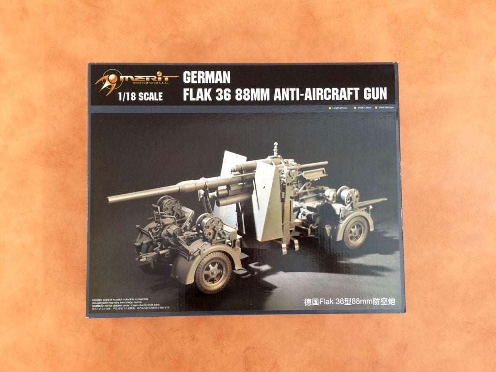 Merit	61701	Flak 36 88mm Anti-Aircraft Gun	1/18, Overige merken, Verzenden, Nieuw, Groter dan 1:32