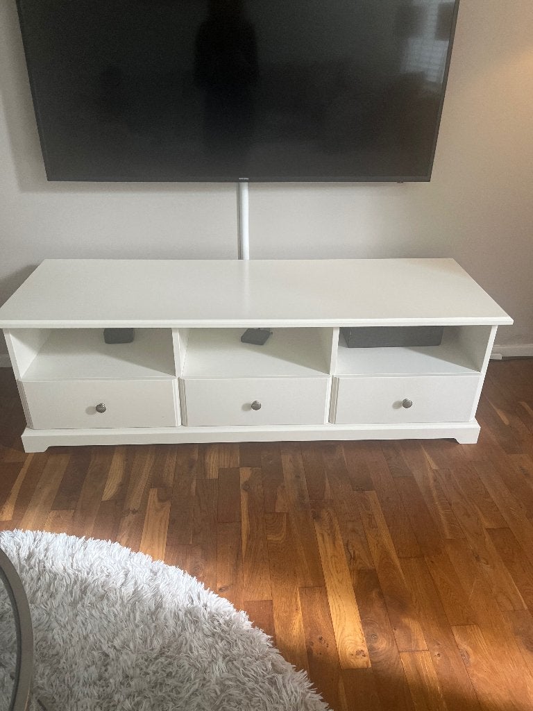 Tv meubel liatorp wit, Ophalen, Minder dan 50 cm, Gebruikt, Minder dan 100 cm