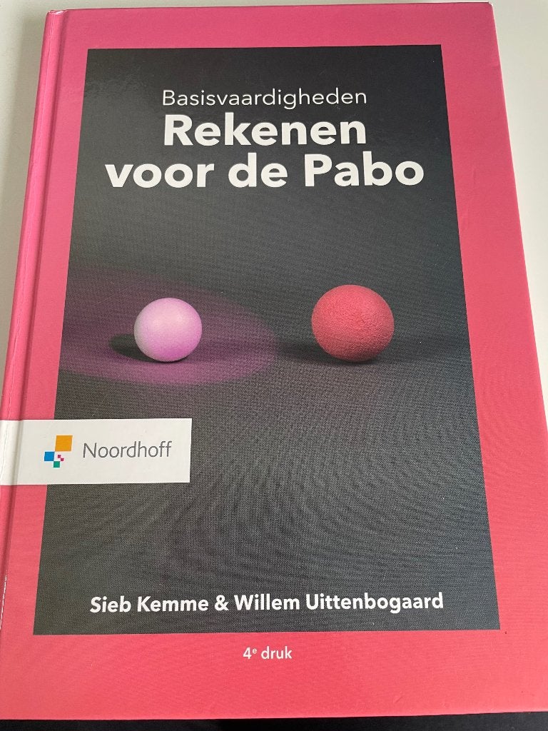 Basisvaardigheden Rekenen voor de Pabo, Boeken, Sieb Kemme; Willem Uittenbogaard, Zo goed als nieuw, Beta, HBO