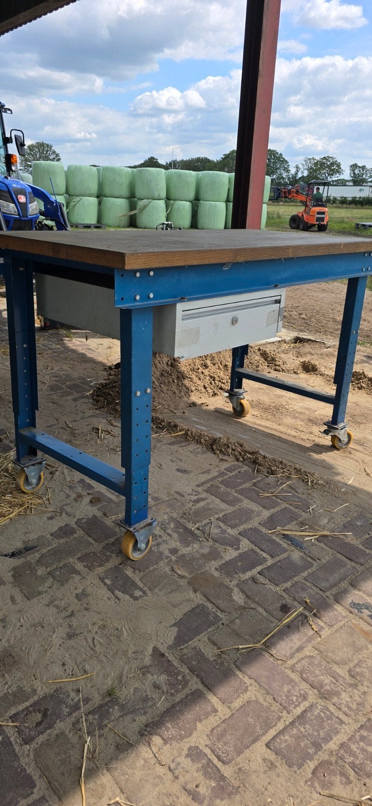 Werkbank 150cm / werktafel/ verkbanken / inpaktafel, Ophalen, Rechthoekig, Hout