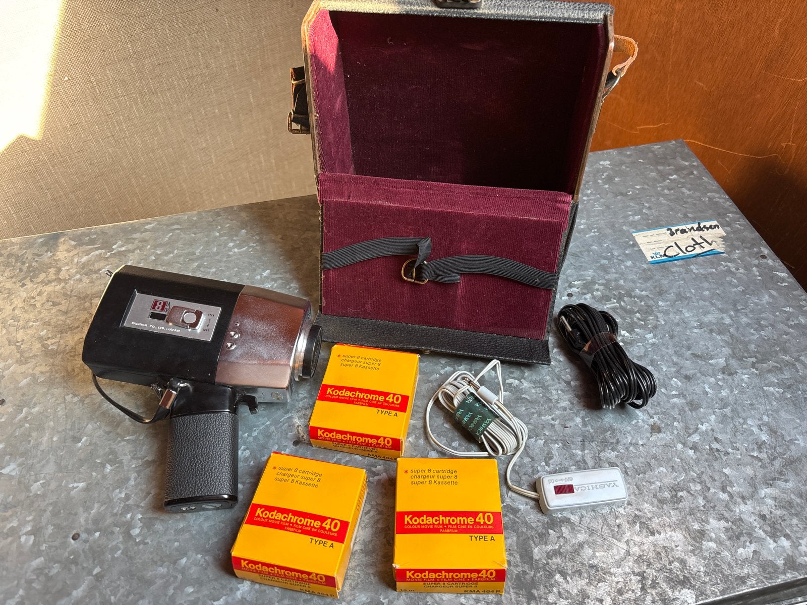 Vintage Yashica 8mm filmcamera met accessoires, Ophalen of Verzenden, 8mm, Camera