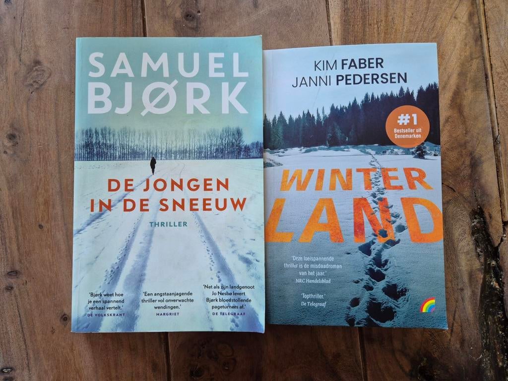 Thriller boeken: De Jongen in de Sneeuw & Winterland, Ophalen of Verzenden, Zo goed als nieuw, Samuel Bjørk, Kim Faber, Janni Pedersen
