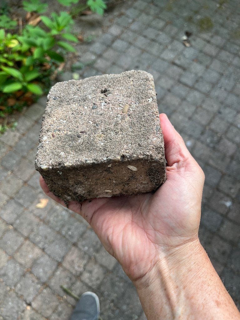 Oud-Hollandse vierkante trommelstenen 10x10x6, Ophalen, Gebruikt, Klinkers, 5 tot 10 m²
