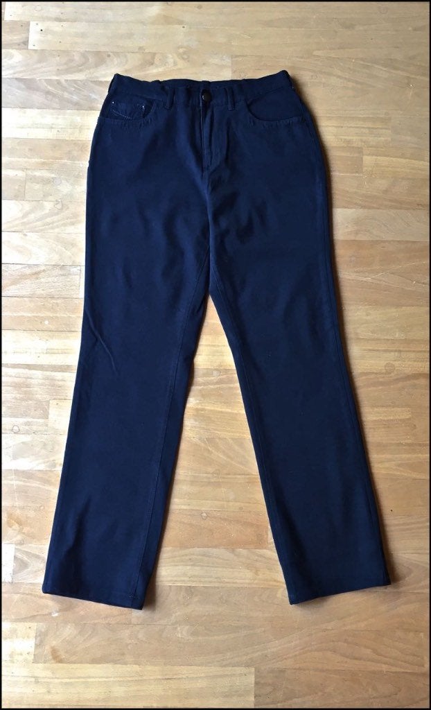 Nieuw: blauwe broek elastische tailleband; Charles Vogele; M, Maat 38/40 (M), Charles Vogele, Blauw, Nieuw