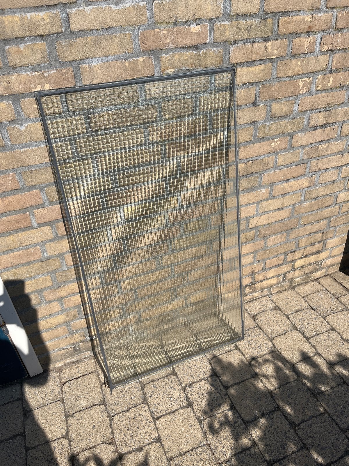 Draadglas voor schuurdeur - 62x110 cm, Ophalen, Gebruikt, Minder dan 80 cm, 80 tot 120 cm