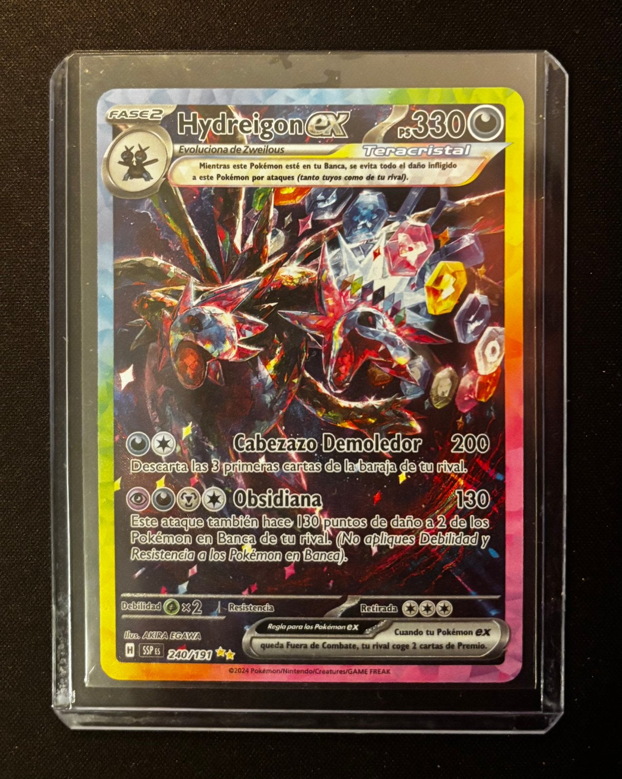 Pokémon - Hydreigon ex 240/191 SIR - SPAANS, Ophalen of Verzenden, Nieuw