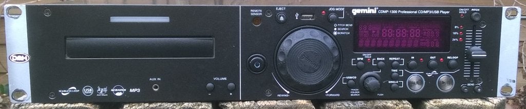 CD-USB speler met pitch-control 19 inch, Gemini CDMP-1300, Overige merken, Gebruikt, Gemini, Ophalen of Verzenden