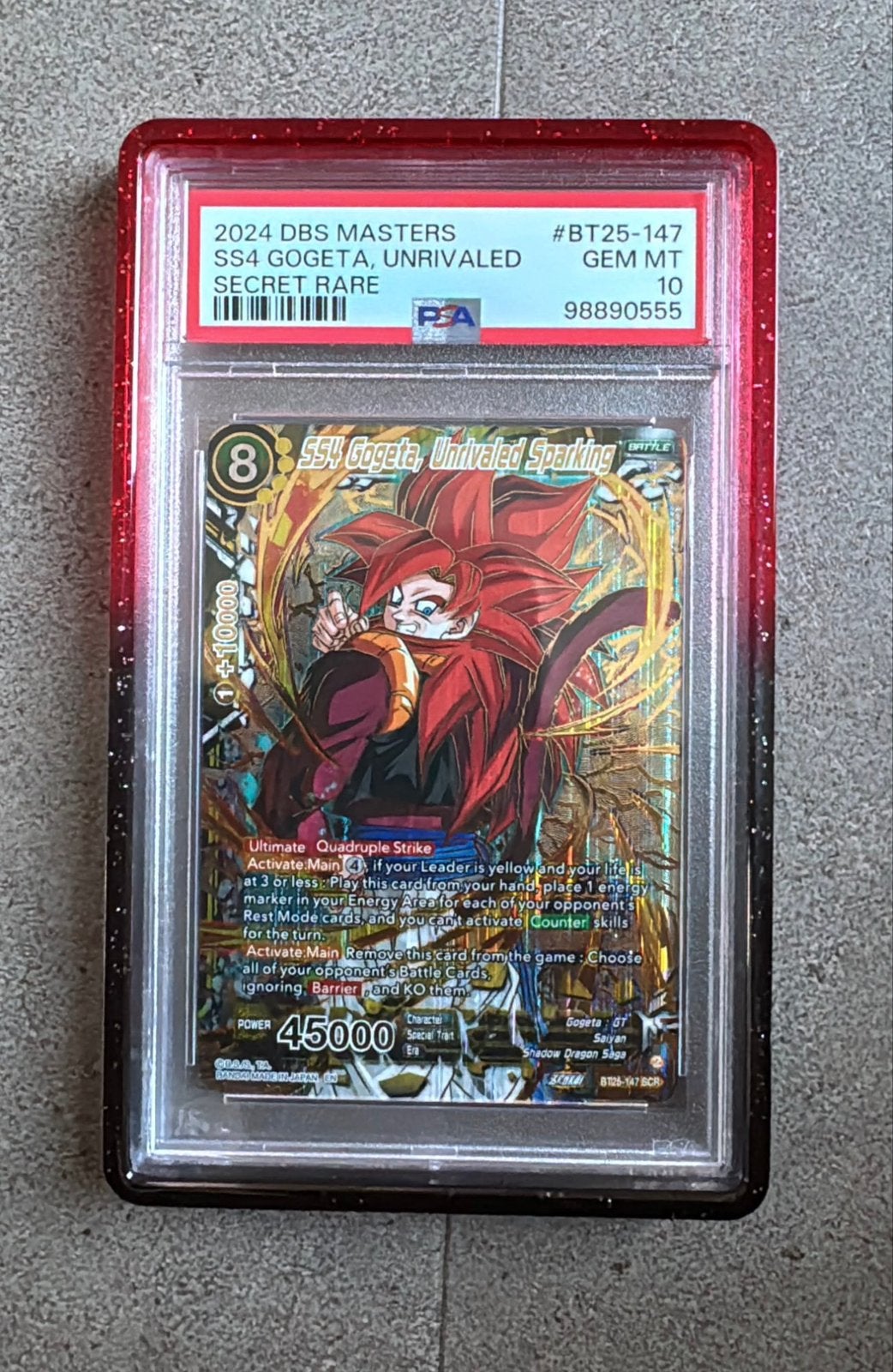Ss 4 Gogeta unrivaled Sparking Psa 10, Ophalen, Zo goed als nieuw