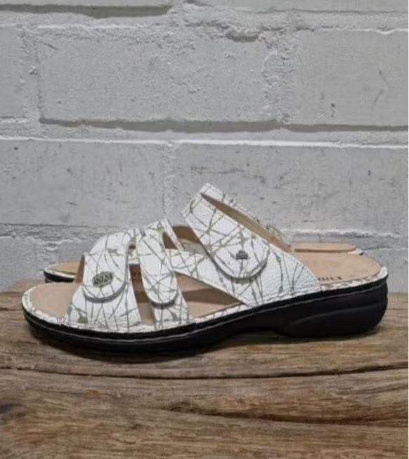 Finn Comfort - Leren slippers 41 - Nieuw €120 - Uitneembaar, Kleding | Dames, Finn Comfort, Wit, Nieuw, X