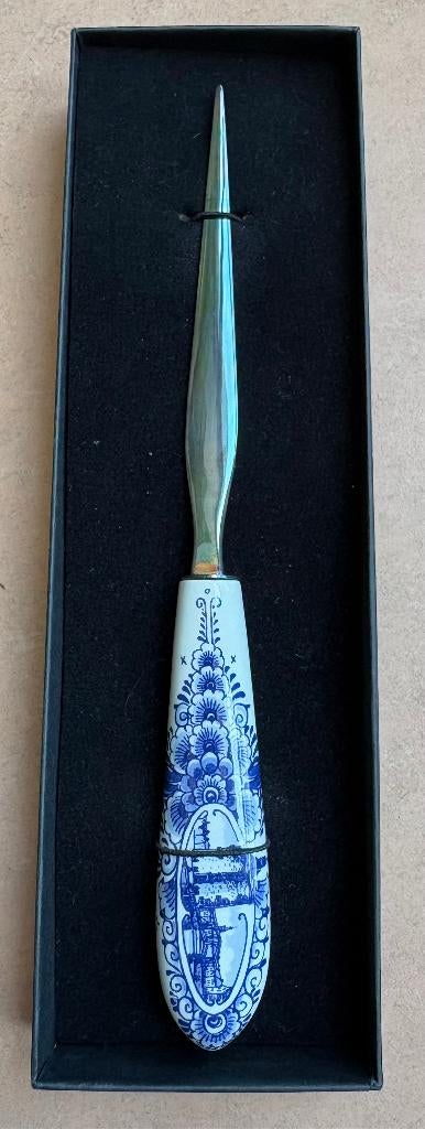 Mooie briefopener, Delfts blauw, Ophalen of Verzenden