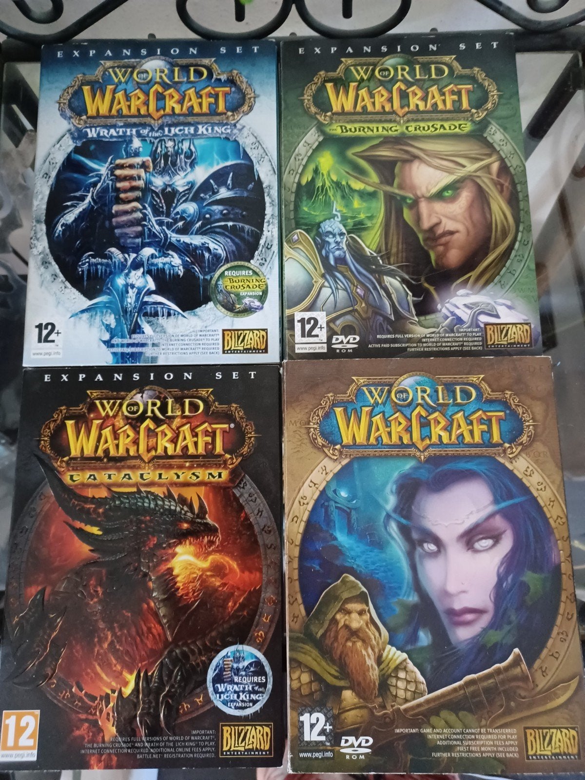 World of Warcraft 4 stuks met doos, Spelcomputers en Games, 1 speler, Ophalen of Verzenden, Zo goed als nieuw, Role Playing Game (Rpg)