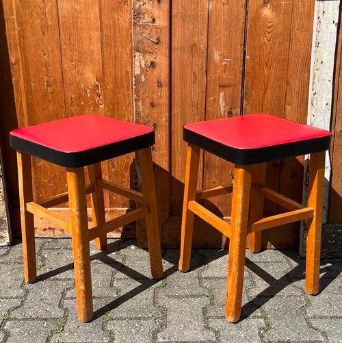 Kruk vintage retro mid century krukje Engeland origineel SET, Ophalen of Verzenden, Gebruikt, Hout