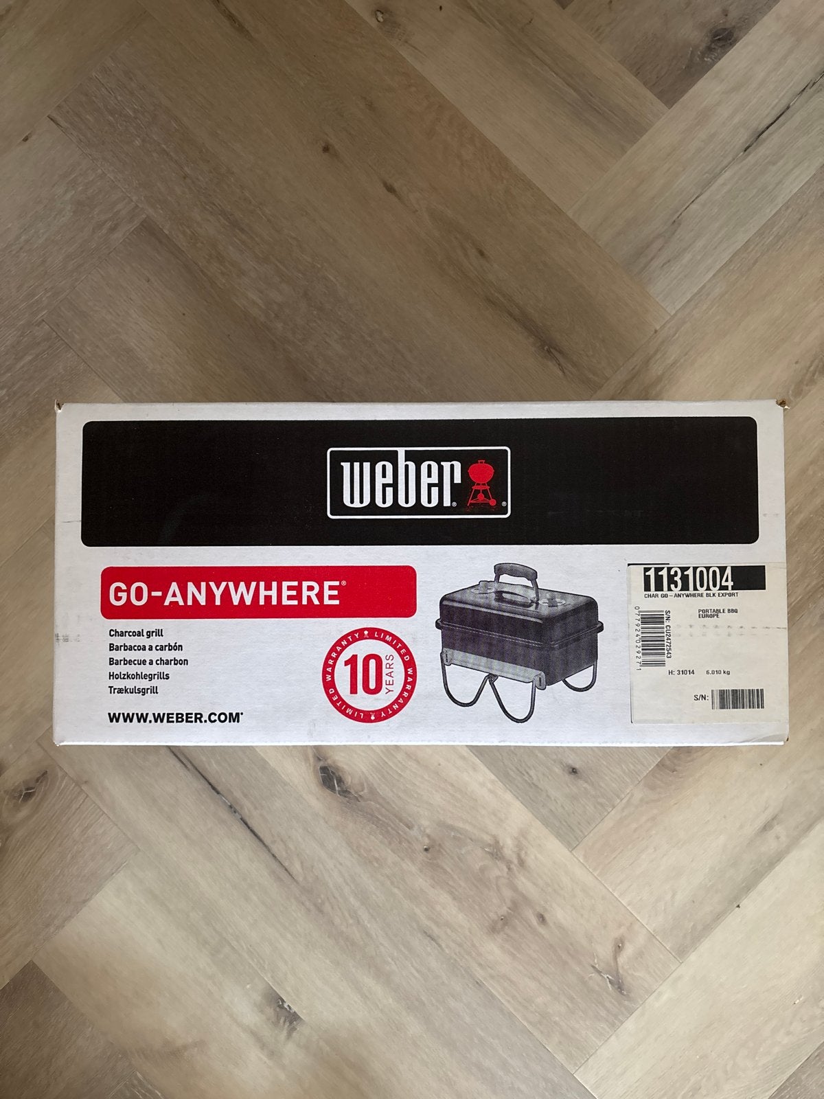 Weber Go-Anywhere Houtskoolbarbecue nieuw, Ophalen of Verzenden, Zo goed als nieuw, Weber